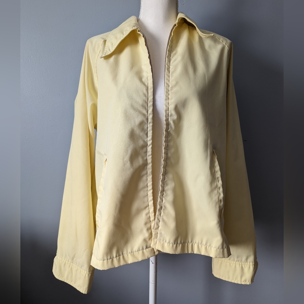 Vintage yellow jacket windbreaker